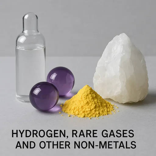 Hydrogen, rare gases and other non-metals